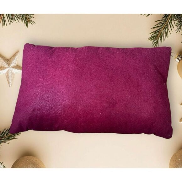 Let it Snow Holidays Christmas 19" x11" White Blue Red Tapestry Throw Pillow - Picture 5 of 5